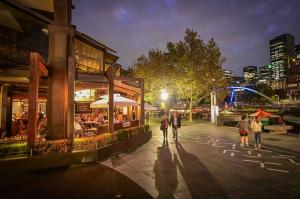 Bear brass and promenade at night