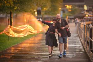 Couple on MCEC promenade