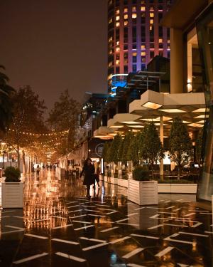 Crown Promenade at night