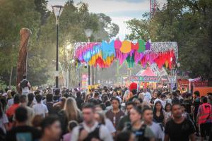 Moomba festival entrance with people