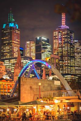 Ponyfish with city lights background