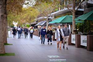 Walking on Crown Promenade