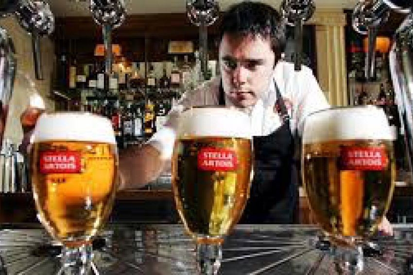 An amazing choice of beers from around the world at Belgian Beer Cafe in Southbank