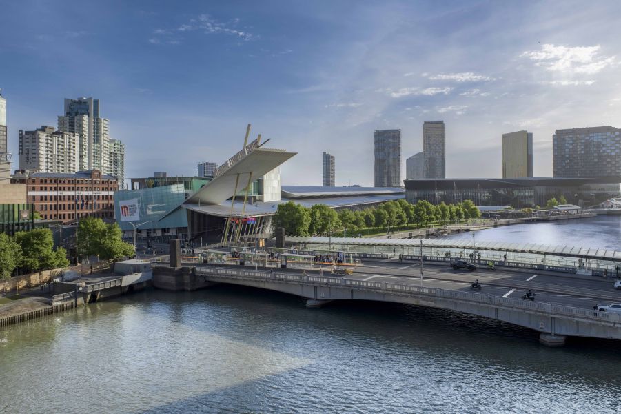 aerial view, MCEC, South Wharf